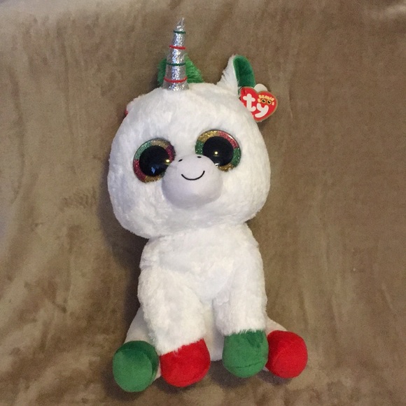 Ty Beanie Boos Unicorn Named Candy Cane - Picture 1 of 5